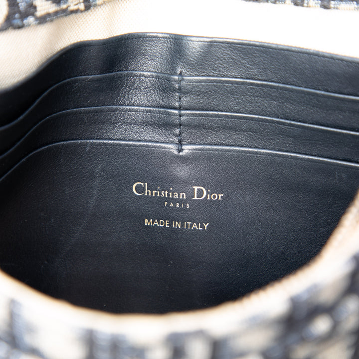 Dior Oblique Toile Saddle Pochette Wallet on Chain