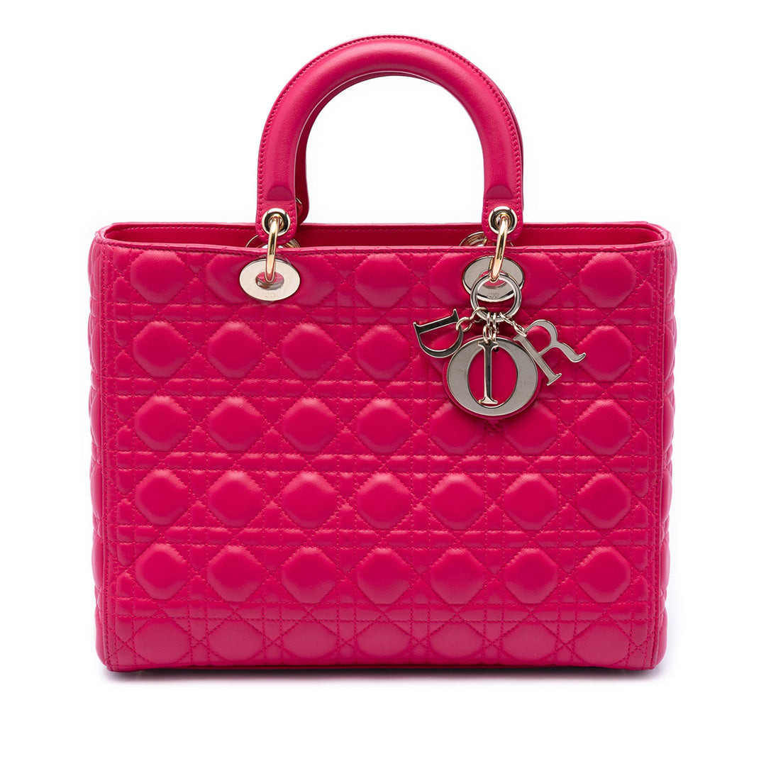 Dior Large Cuir d’agneau Cannage Lady Dior
