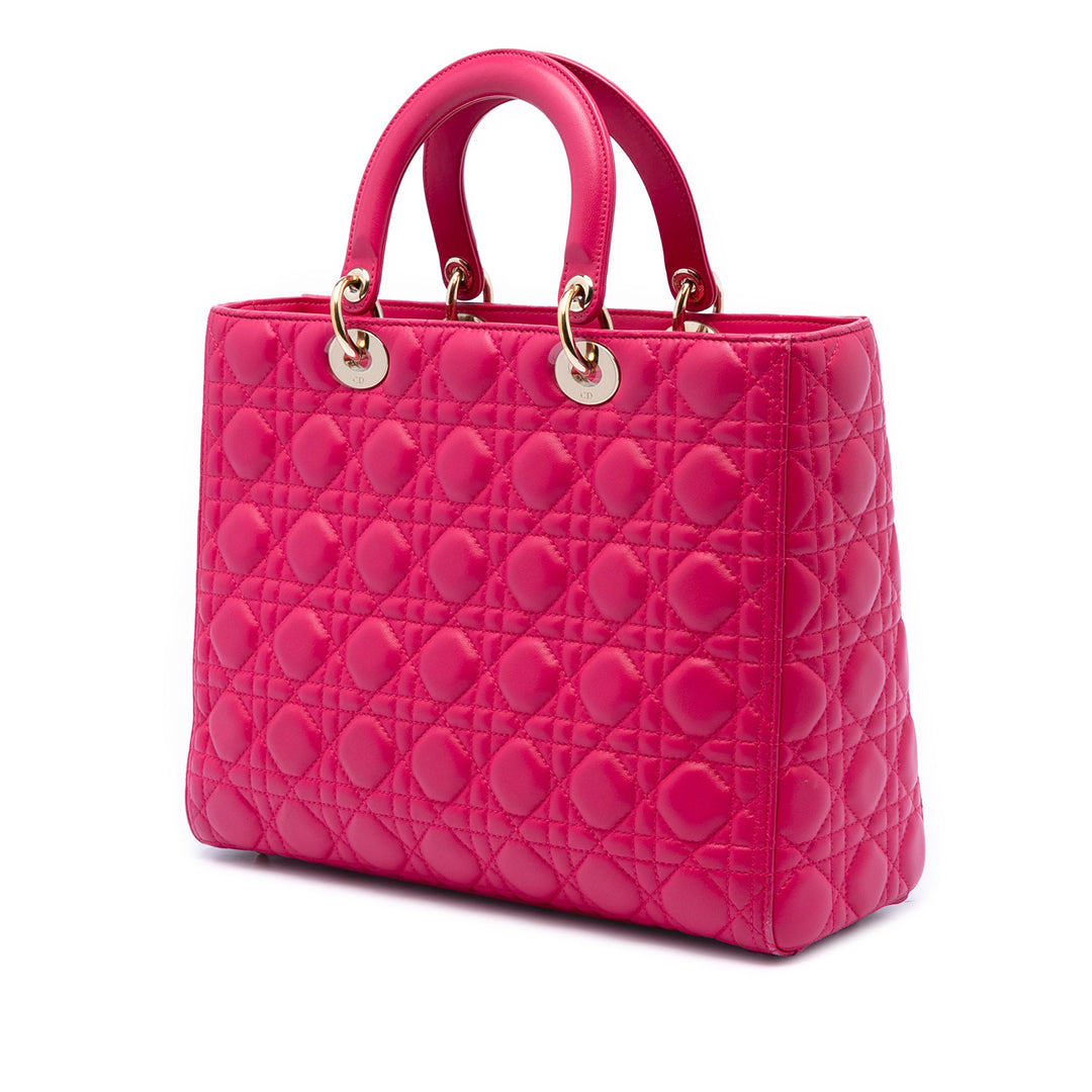 Dior Large Cuir d’agneau Cannage Lady Dior