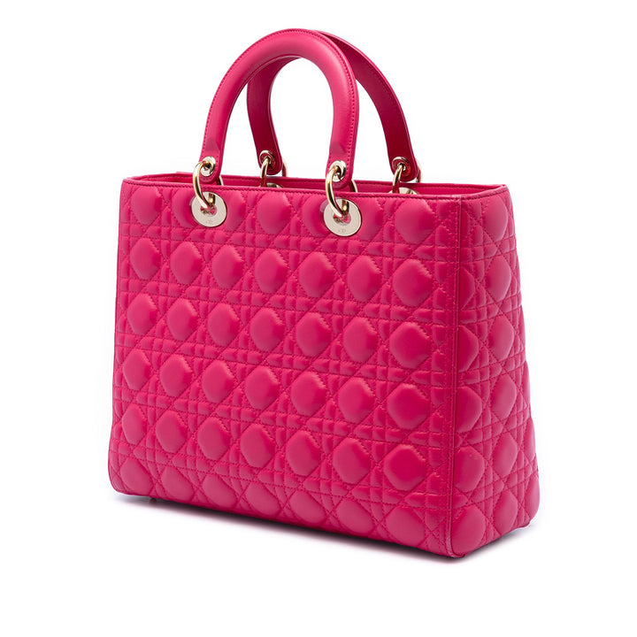 Dior Large Cuir d’agneau Cannage Lady Dior