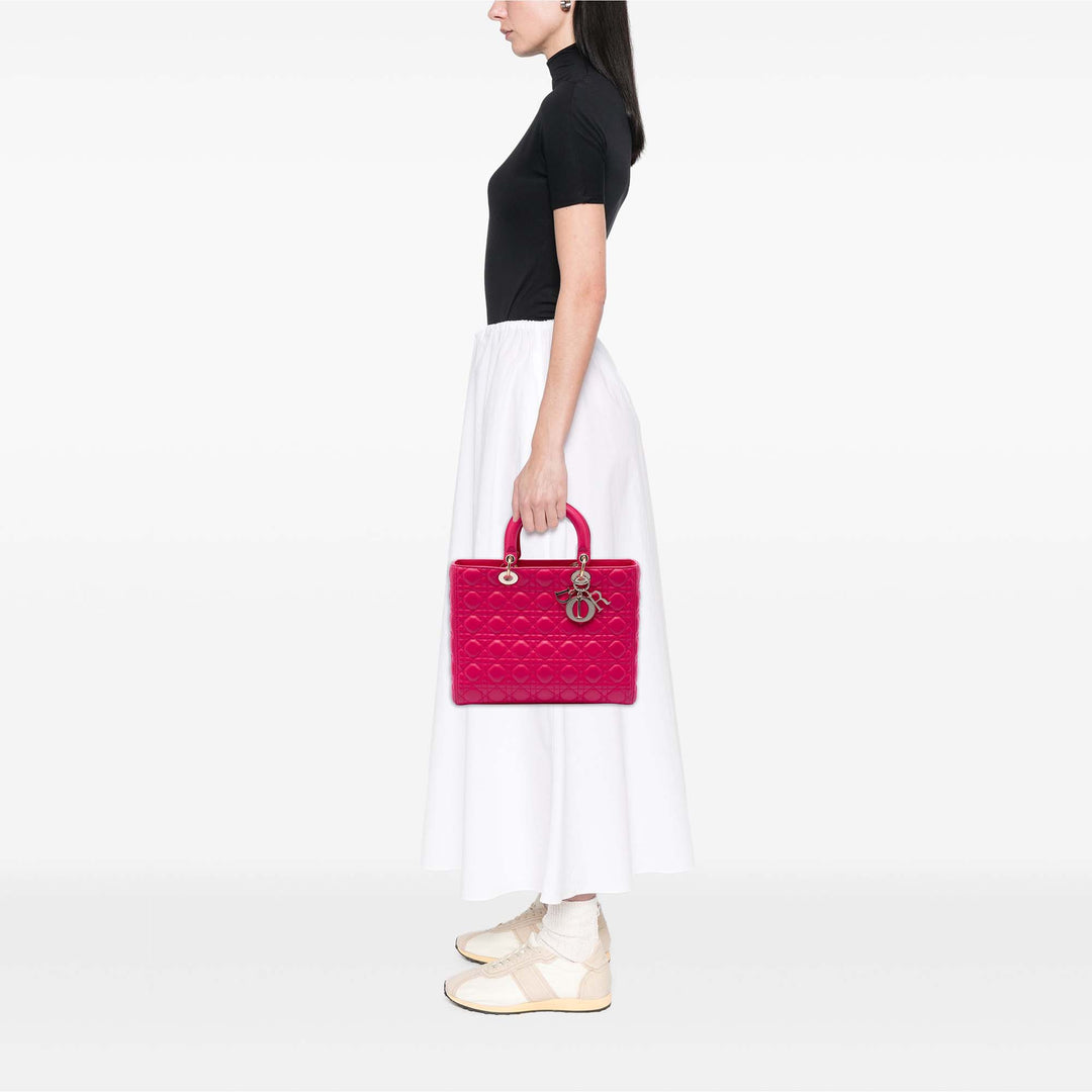 Dior Large Cuir d’agneau Cannage Lady Dior