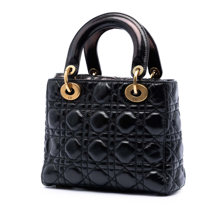 Dior Small froissé Cuir verni Cannage My ABCDior Lady Dior