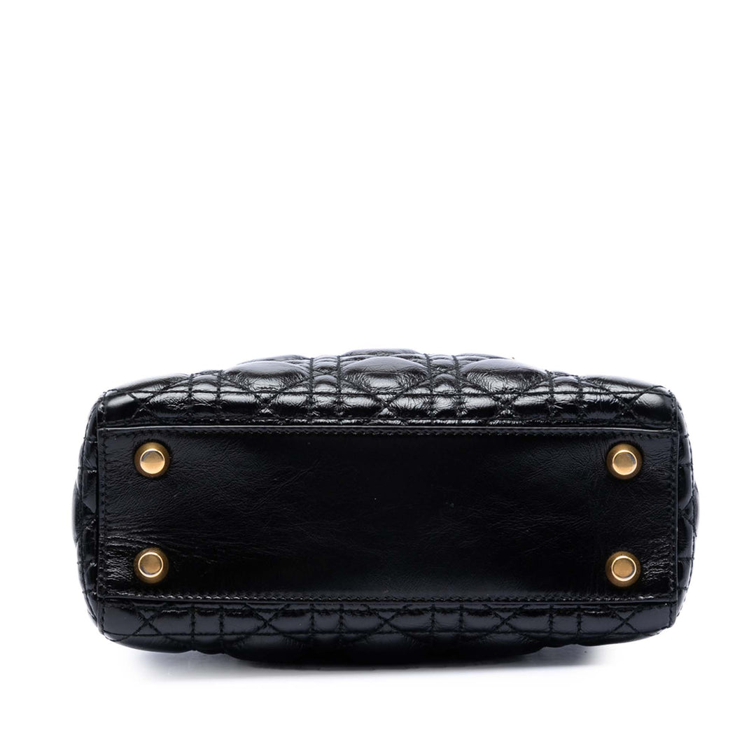Dior Small froissé Cuir verni Cannage My ABCDior Lady Dior