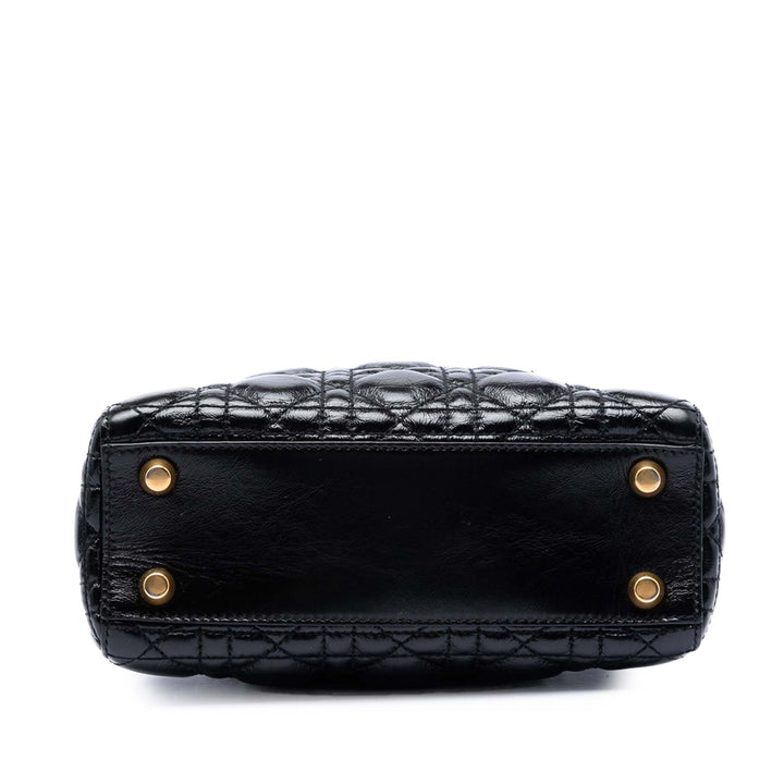 Dior Small froissé Cuir verni Cannage My ABCDior Lady Dior