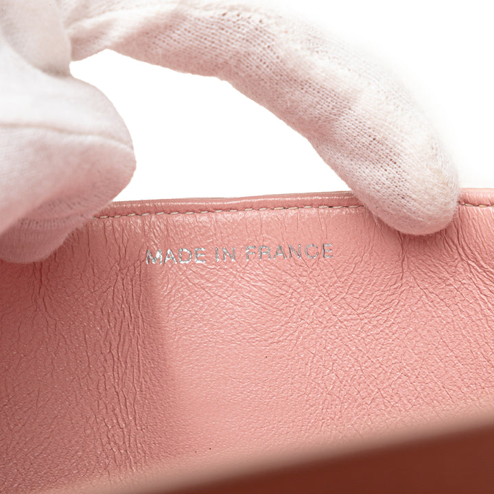 Chanel Medium Classic Cuir d’agneau Double rabat Rose