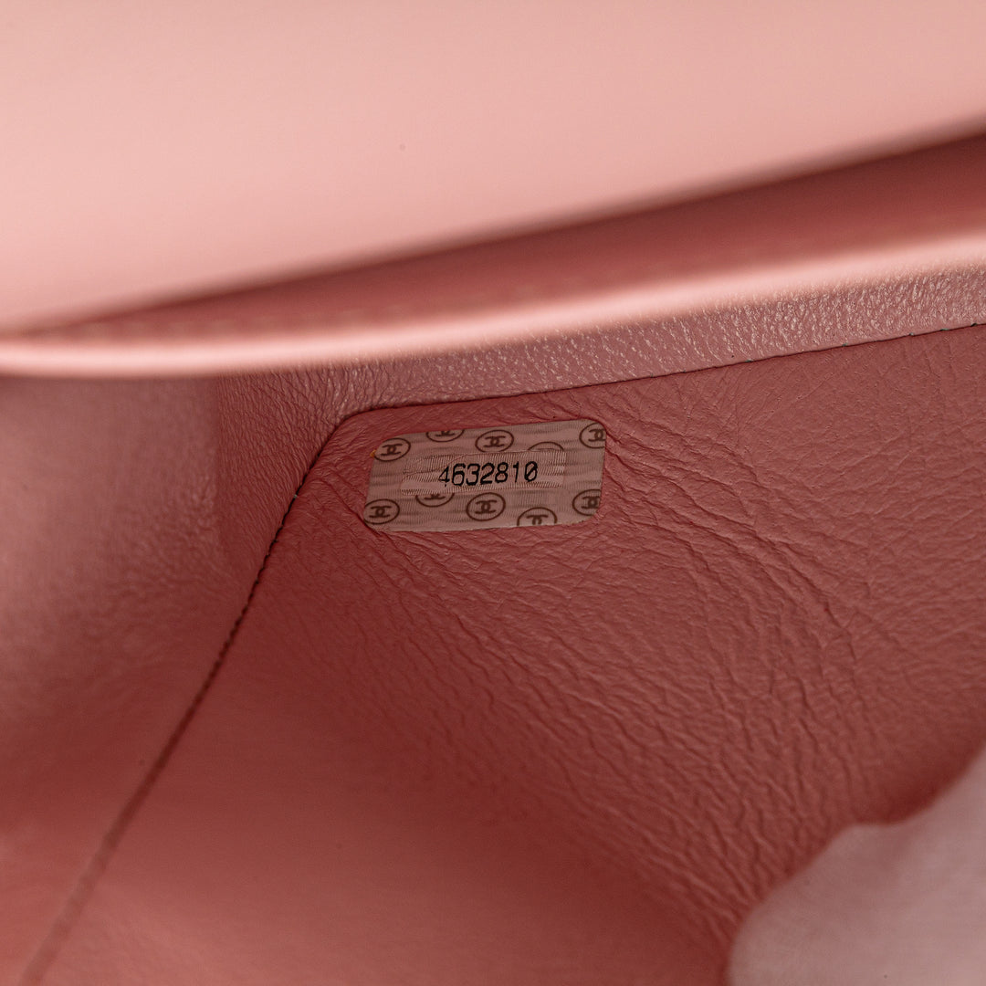Chanel Medium Classic Cuir d’agneau Double rabat Rose