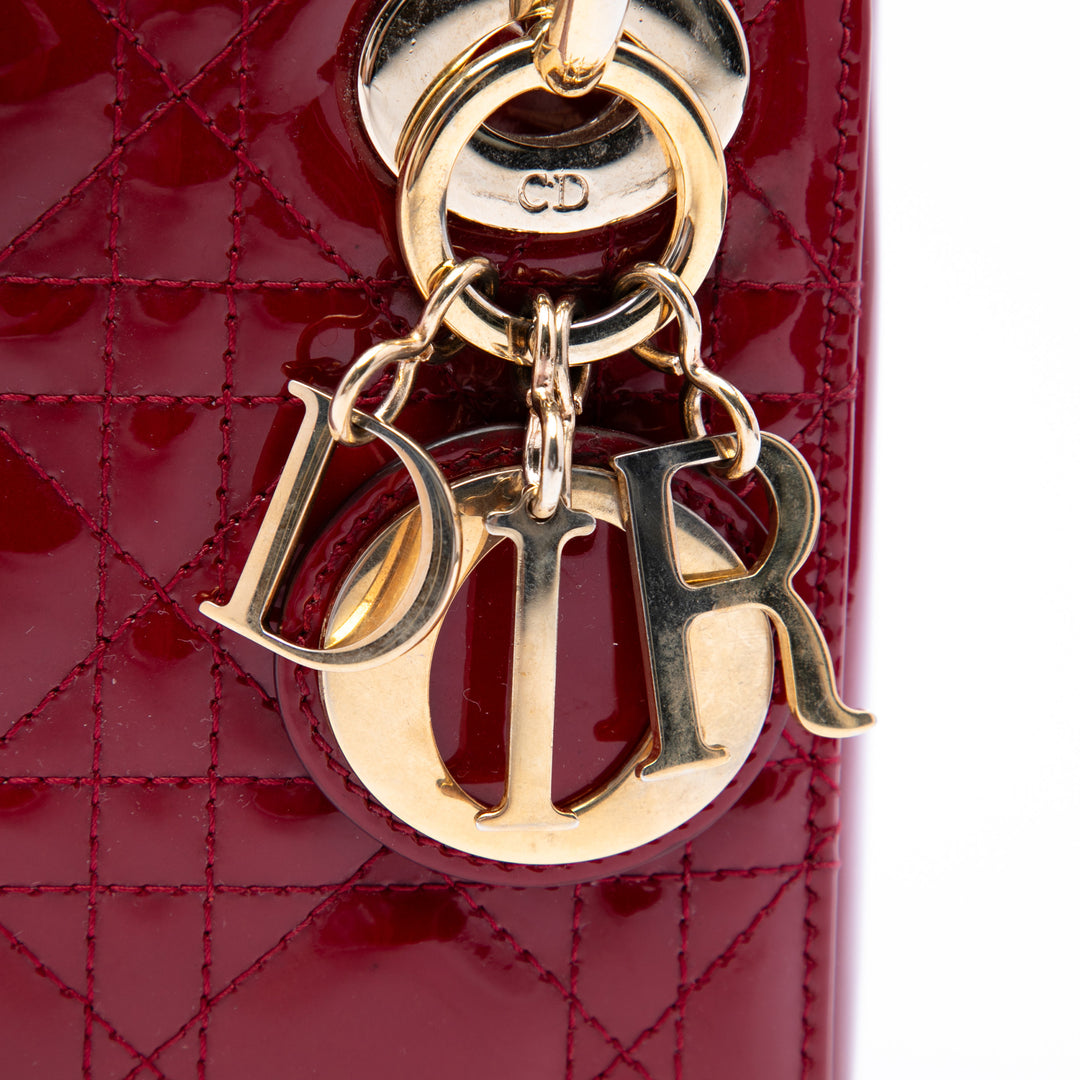 Dior Lady Dior Cannage Mini Rouge – vue 5 – GABY PARIS