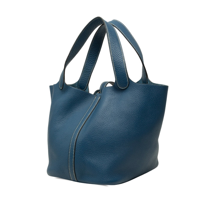 Hermès Picotin 18 Clémence Bleu – vue 2 – GABY PARIS