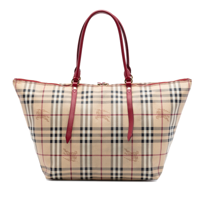 Burberry Medium Haymarket Check Coated Toile Salisbury Cabas
