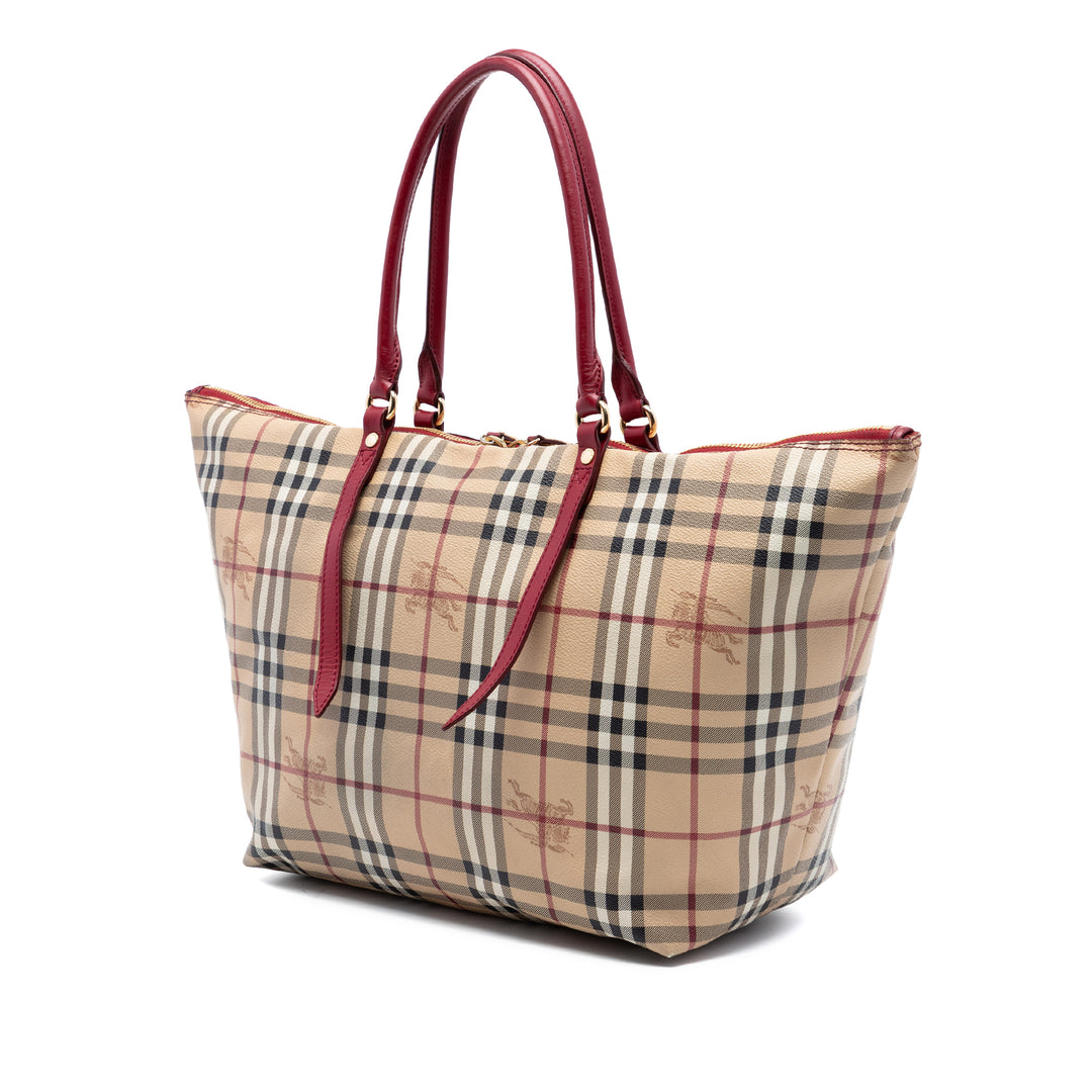 Burberry Medium Haymarket Check Coated Toile Salisbury Cabas