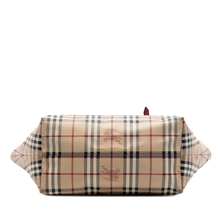 Burberry Medium Haymarket Check Coated Toile Salisbury Cabas