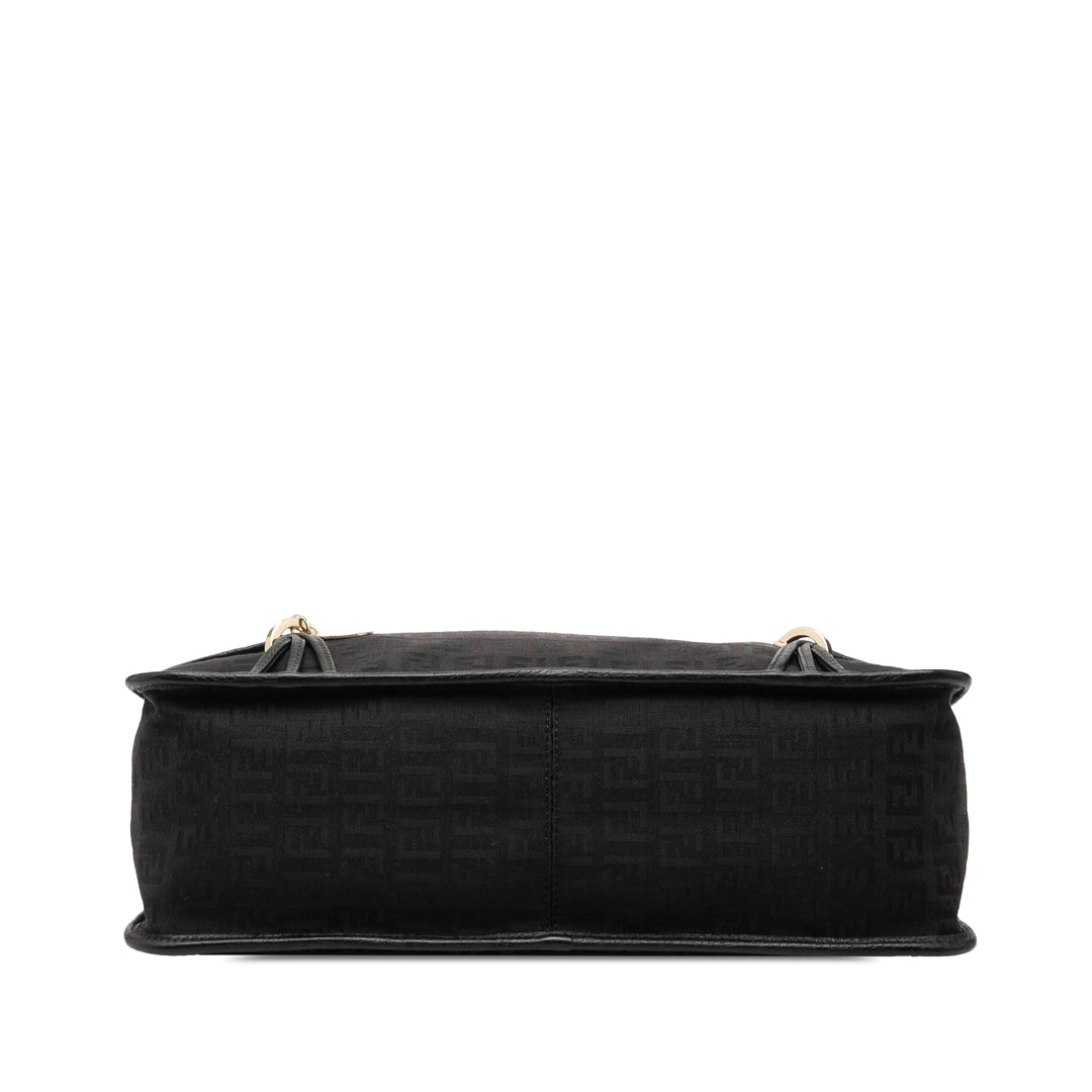 Fendi Sac bandoulière Zucchino F Charm Marron – vue 3 – GABY PARIS