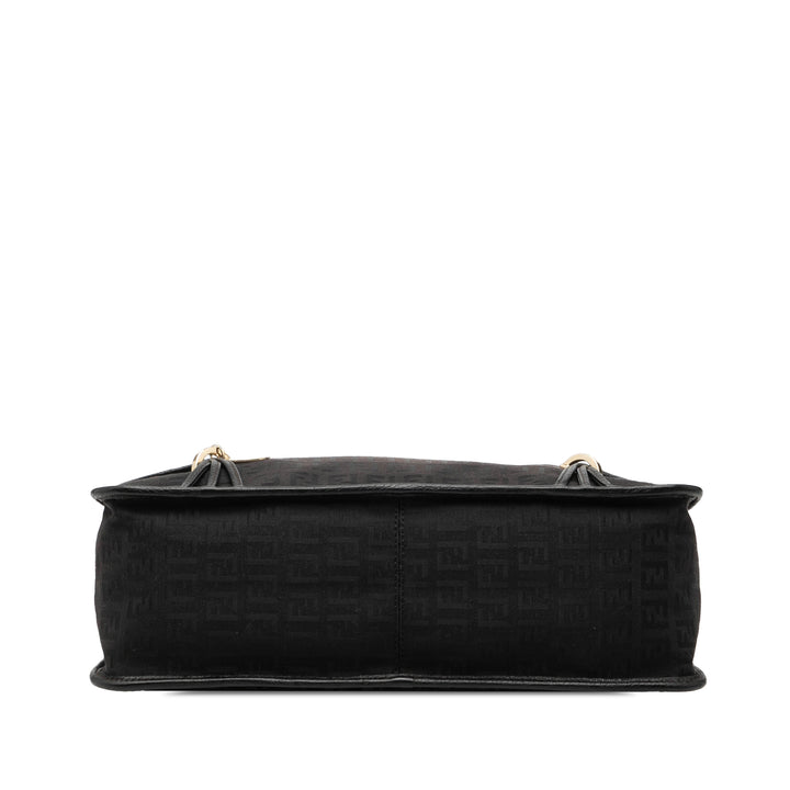 Fendi Sac bandoulière Zucchino F Charm Marron – vue 3 – GABY PARIS