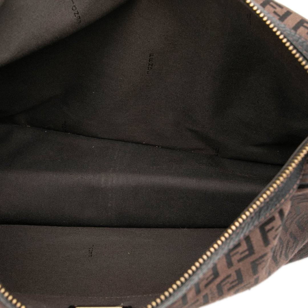 Fendi Sac bandoulière Zucchino F Charm Marron – vue 4 – GABY PARIS