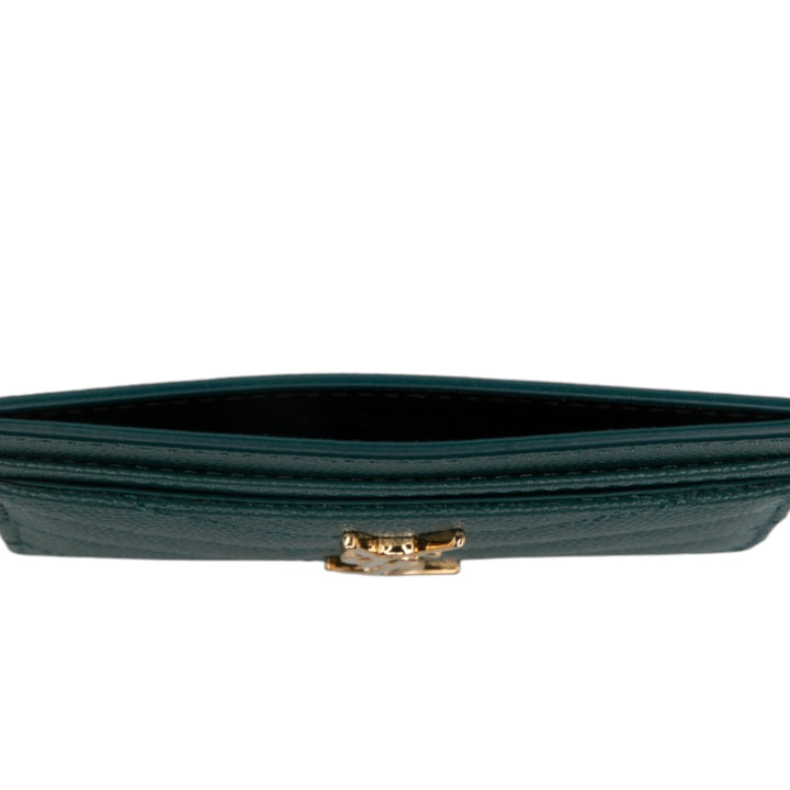 Saint Laurent Grain De Poudre Cassandre Porte-cartes Monogram Vert – vue 4 – GABY PARIS