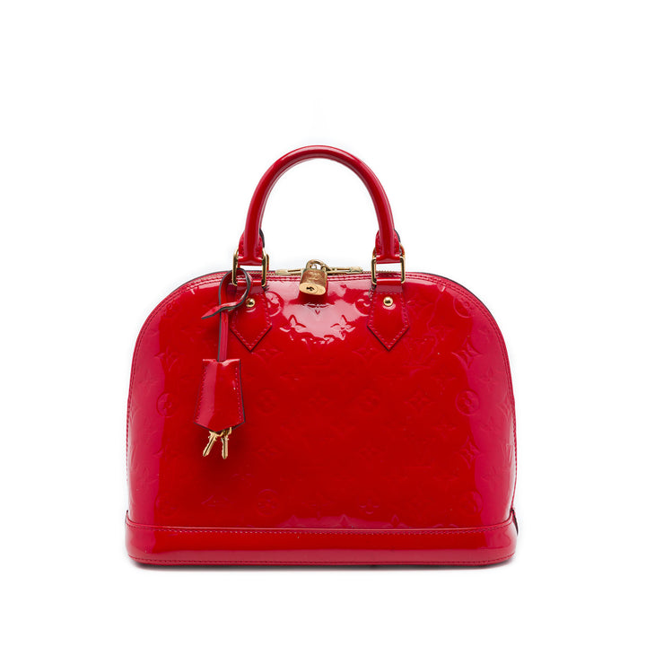 Louis Vuitton Alma PM Cuir verni Monogram Rouge – vue principale – GABY PARIS