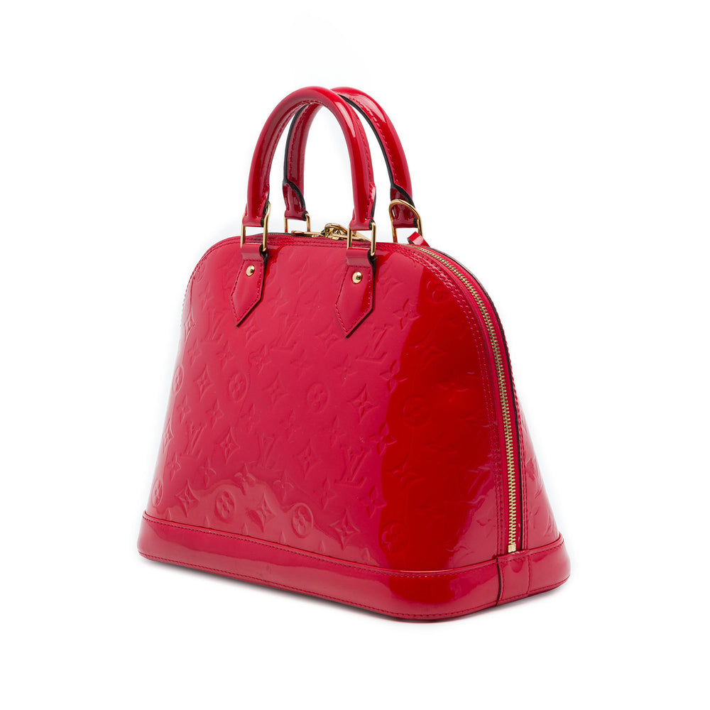 Louis Vuitton Alma PM Cuir verni Monogram Rouge – vue 2 – GABY PARIS