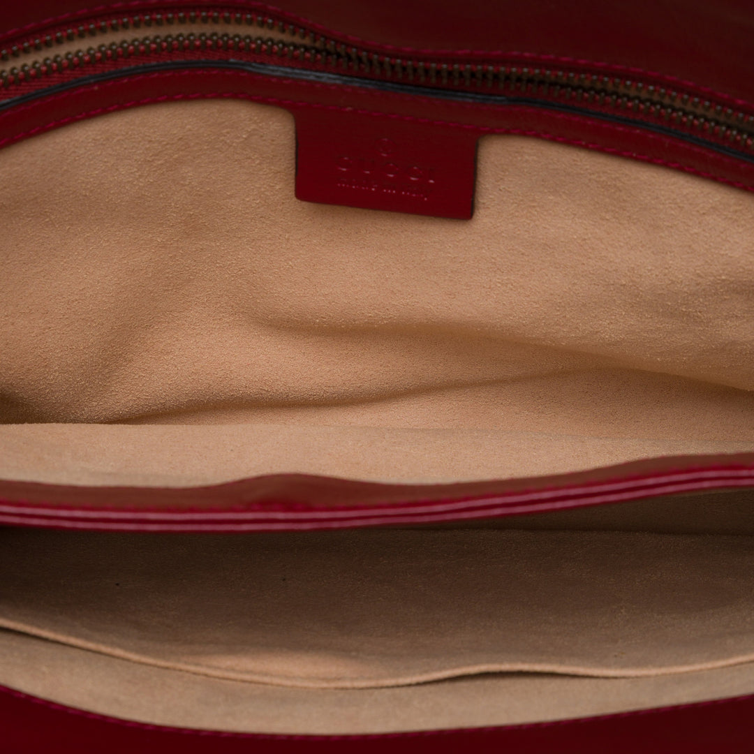 Gucci Sac porté épaule GG Marmont Bicolore Matelasse Diagonal Torchon Cuir de veau Noir – vue 4 – GABY PARIS