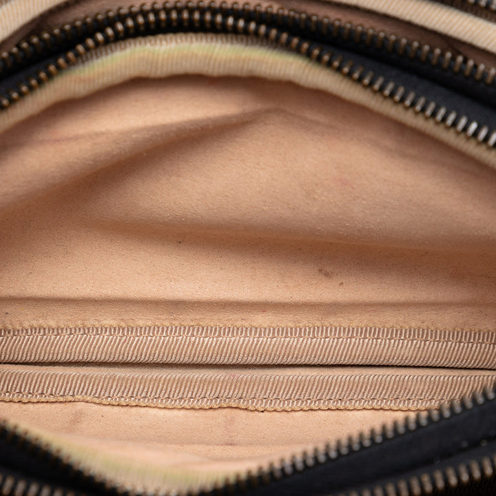 Gucci Mini GG Marmont Matelasse Cuir Triple Zip Sac porté croisé