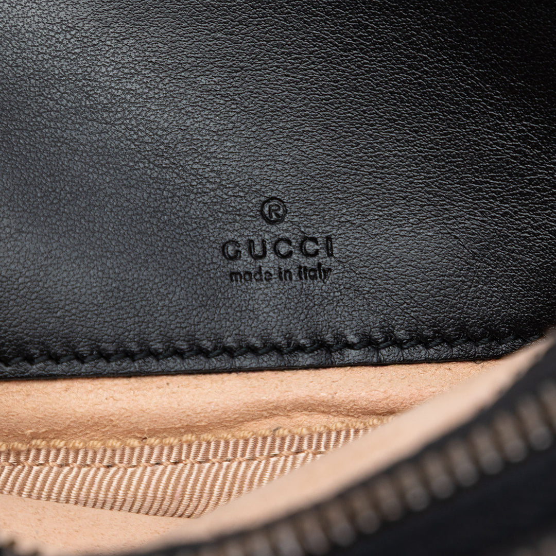 Gucci Mini GG Marmont Matelasse Cuir Triple Zip Sac porté croisé