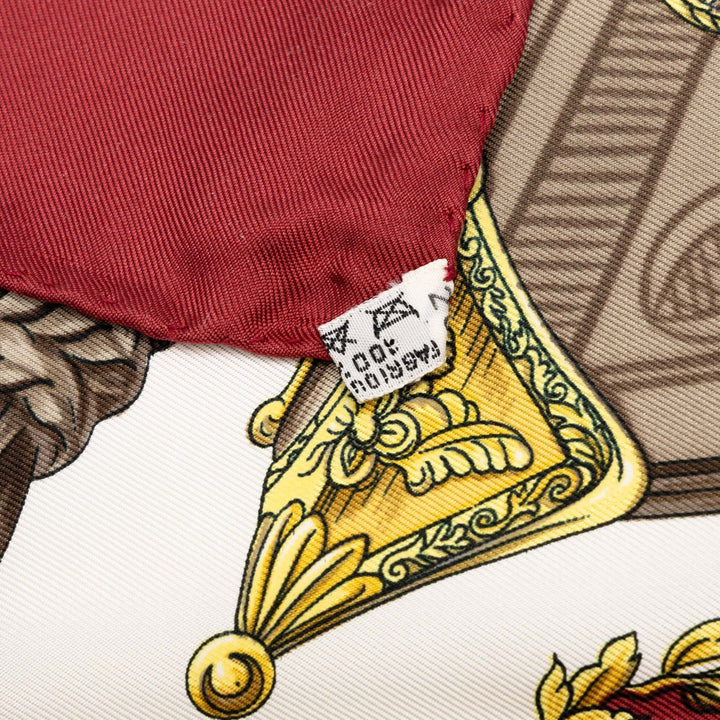 Hermès Carré Etriers 90 Blanc – vue 3 – GABY PARIS