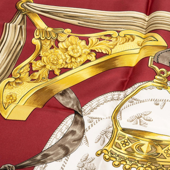 Hermès Carré Etriers 90 Blanc – vue 5 – GABY PARIS