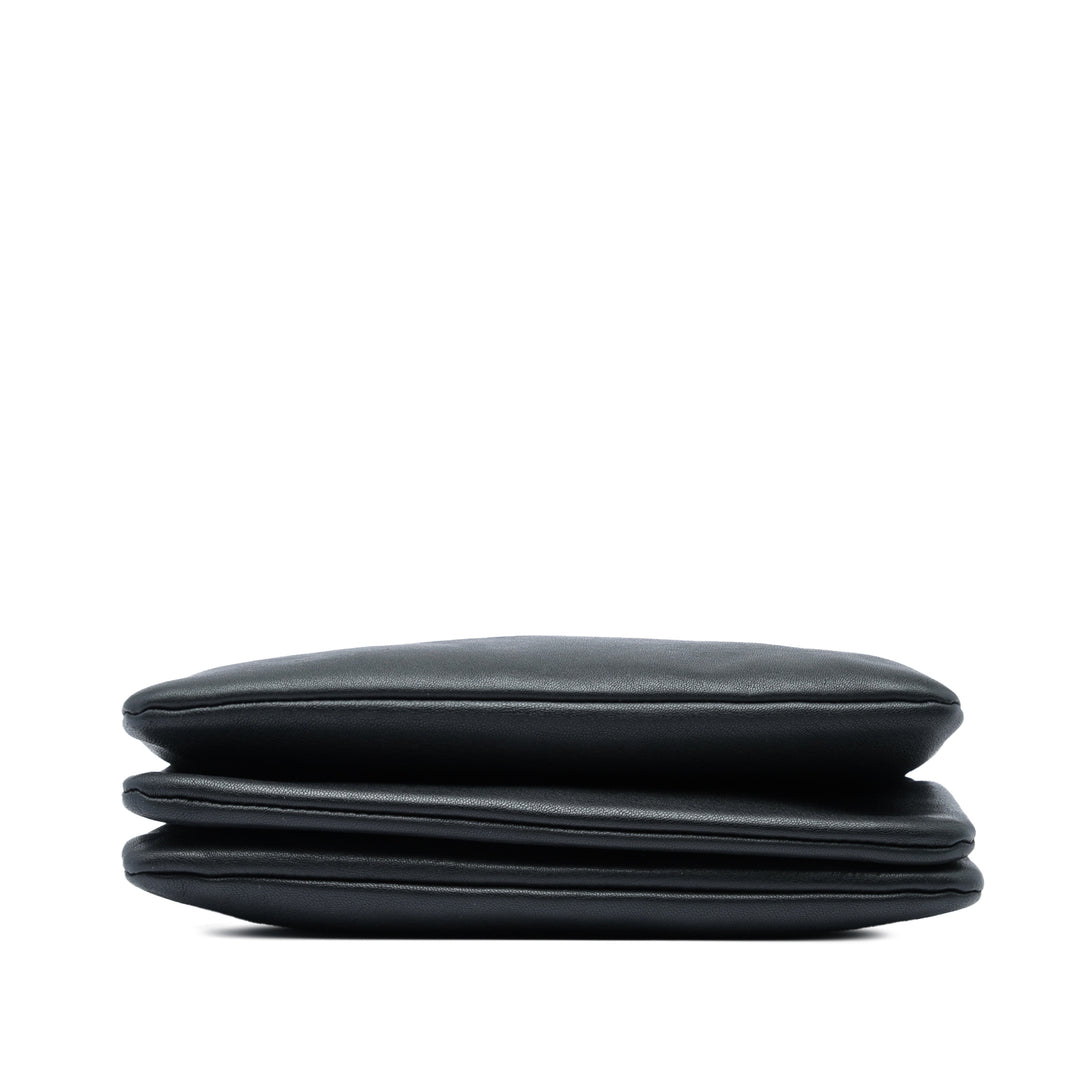 Celine Trio Sac Petit Cuir d'agneau Noir – vue 3 – GABY PARIS