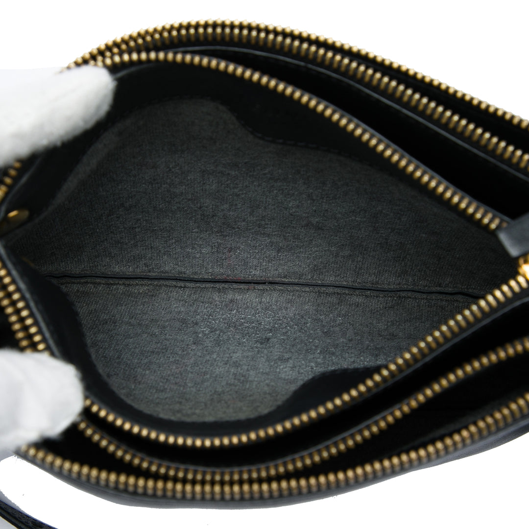 Celine Trio Sac Petit Cuir d'agneau Noir – vue 4 – GABY PARIS