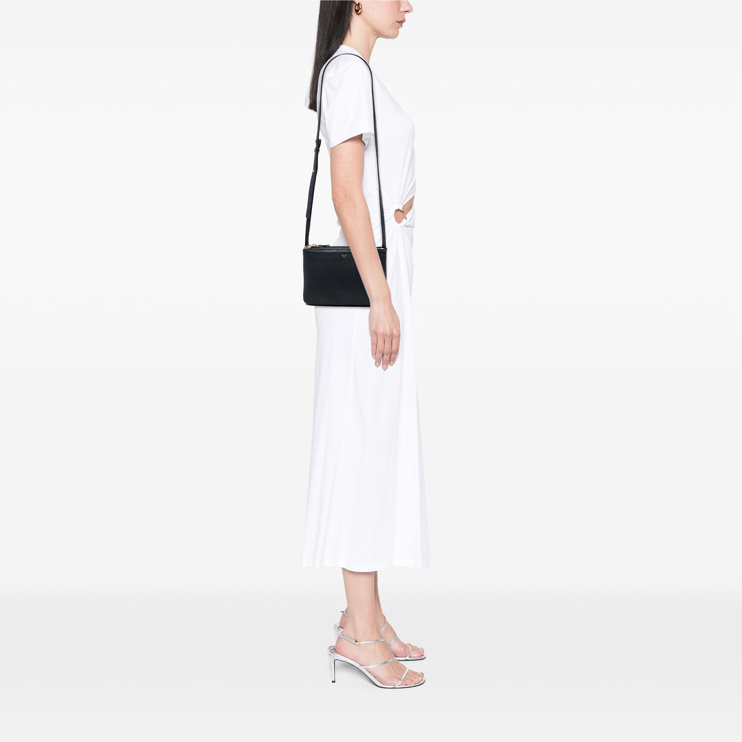 Celine Trio Sac Petit Cuir d'agneau Noir – vue 5 – GABY PARIS