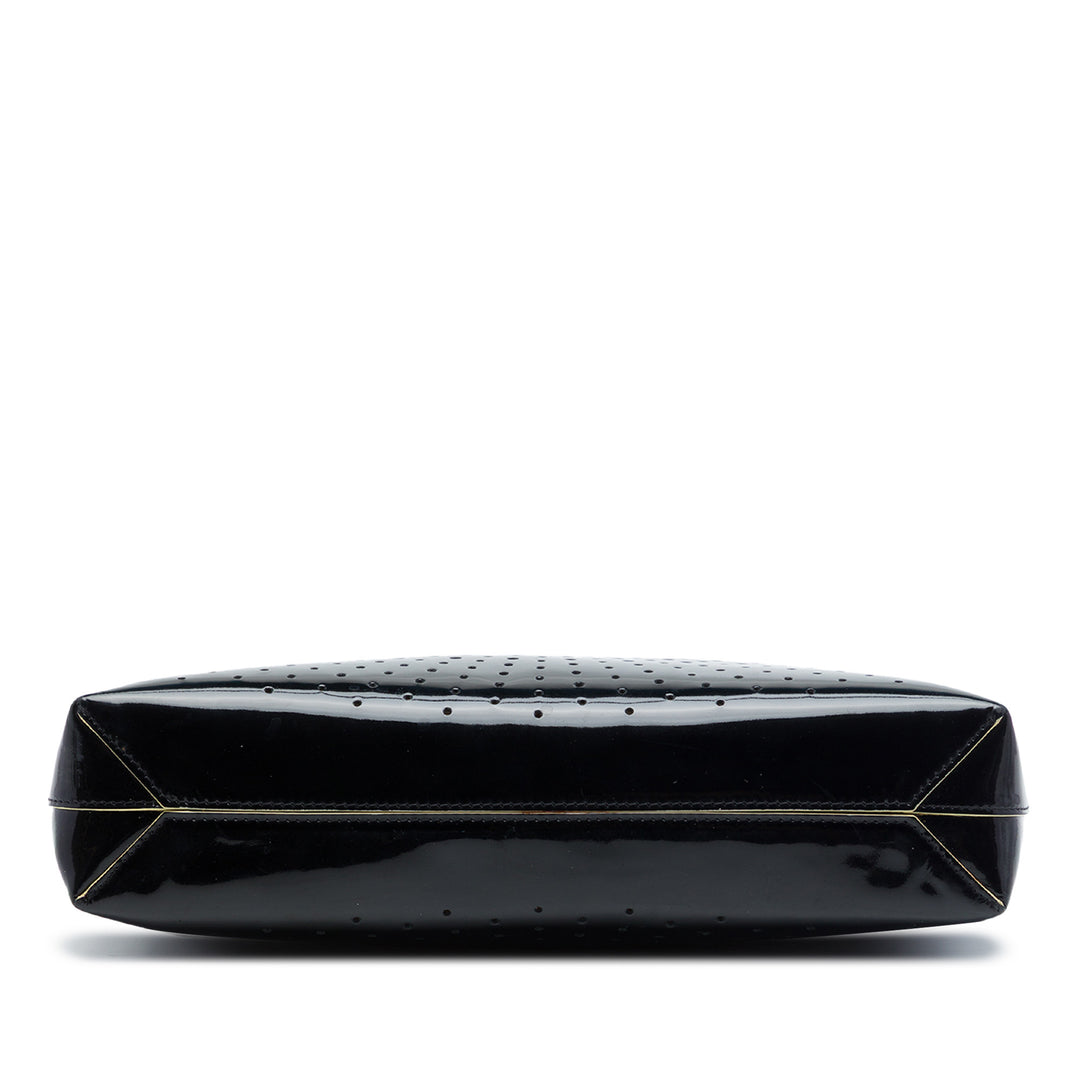 Chanel CC perforé Cuir verni Cabas