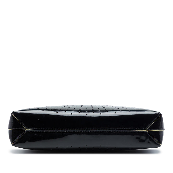 Chanel CC perforé Cuir verni Cabas