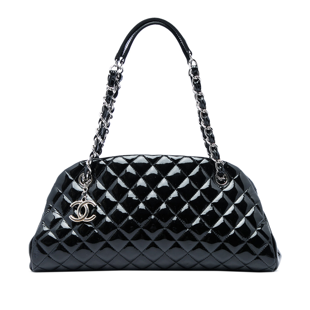 Chanel Matelassé Just Mademoiselle Sac bowling Moyen Noir – vue principale – GABY PARIS