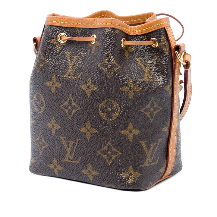 Louis Vuitton Sac seau Noe Monogram Nano Marron – vue 2 – GABY PARIS