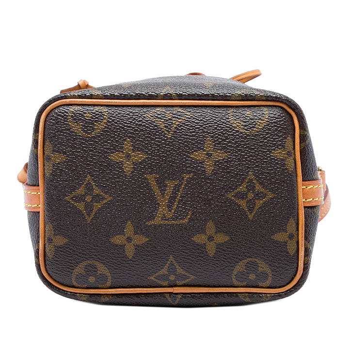 Louis Vuitton Sac seau Noe Monogram Nano Marron – vue 3 – GABY PARIS
