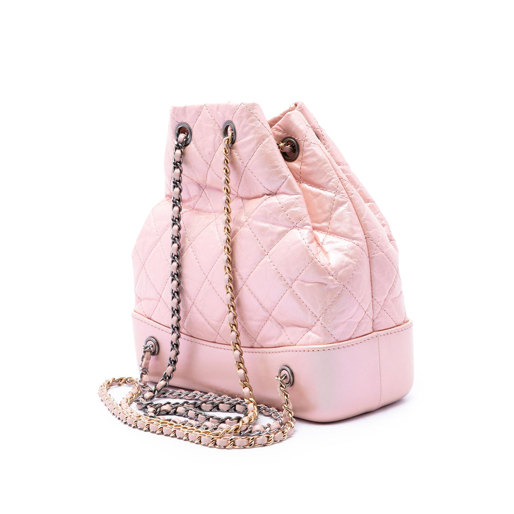 Chanel Sac à dos Matelassé vieilli Gabrielle Petit Cuir de veau Rose – vue 2 – GABY PARIS