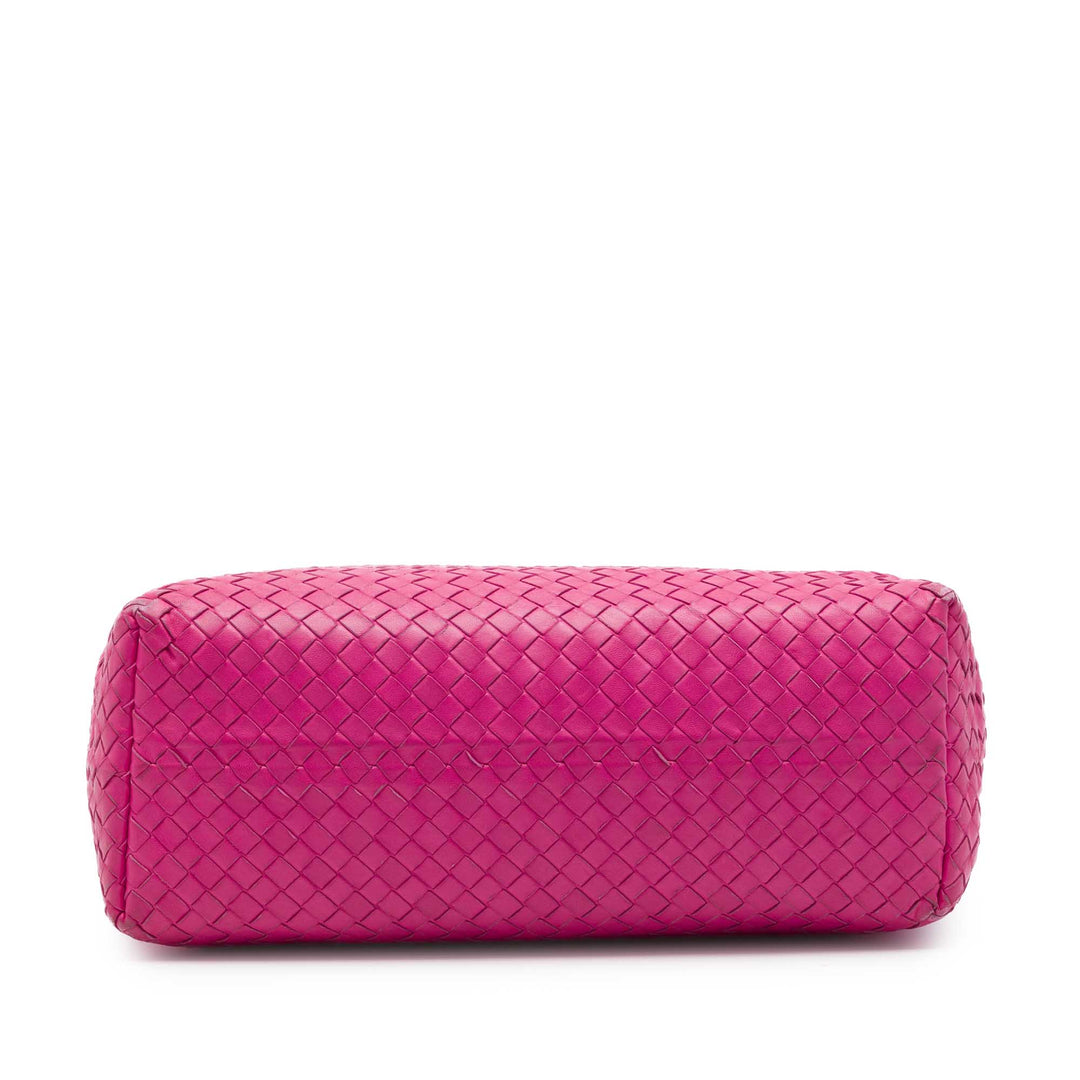 Bottega Veneta Cabas Intrecciato Garda nappa Moyen Rose – vue 3 – GABY PARIS