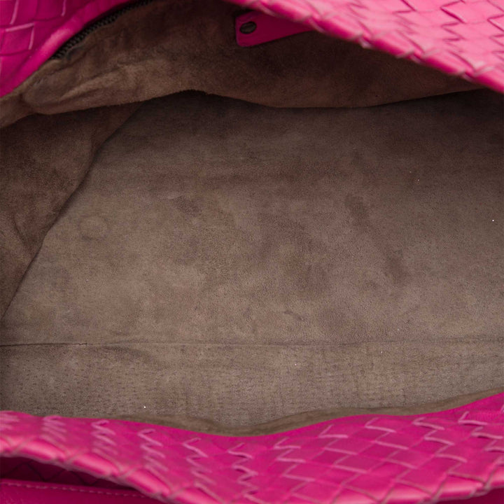 Bottega Veneta Cabas Intrecciato Garda nappa Moyen Rose – vue 4 – GABY PARIS