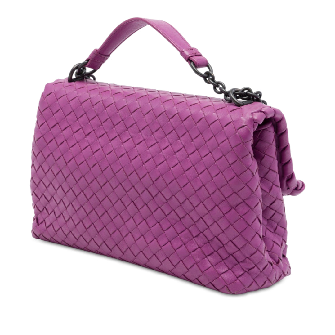 Bottega Veneta Sac porté épaule Intrecciato Olimpia nappa Petit Violet – vue 2 – GABY PARIS