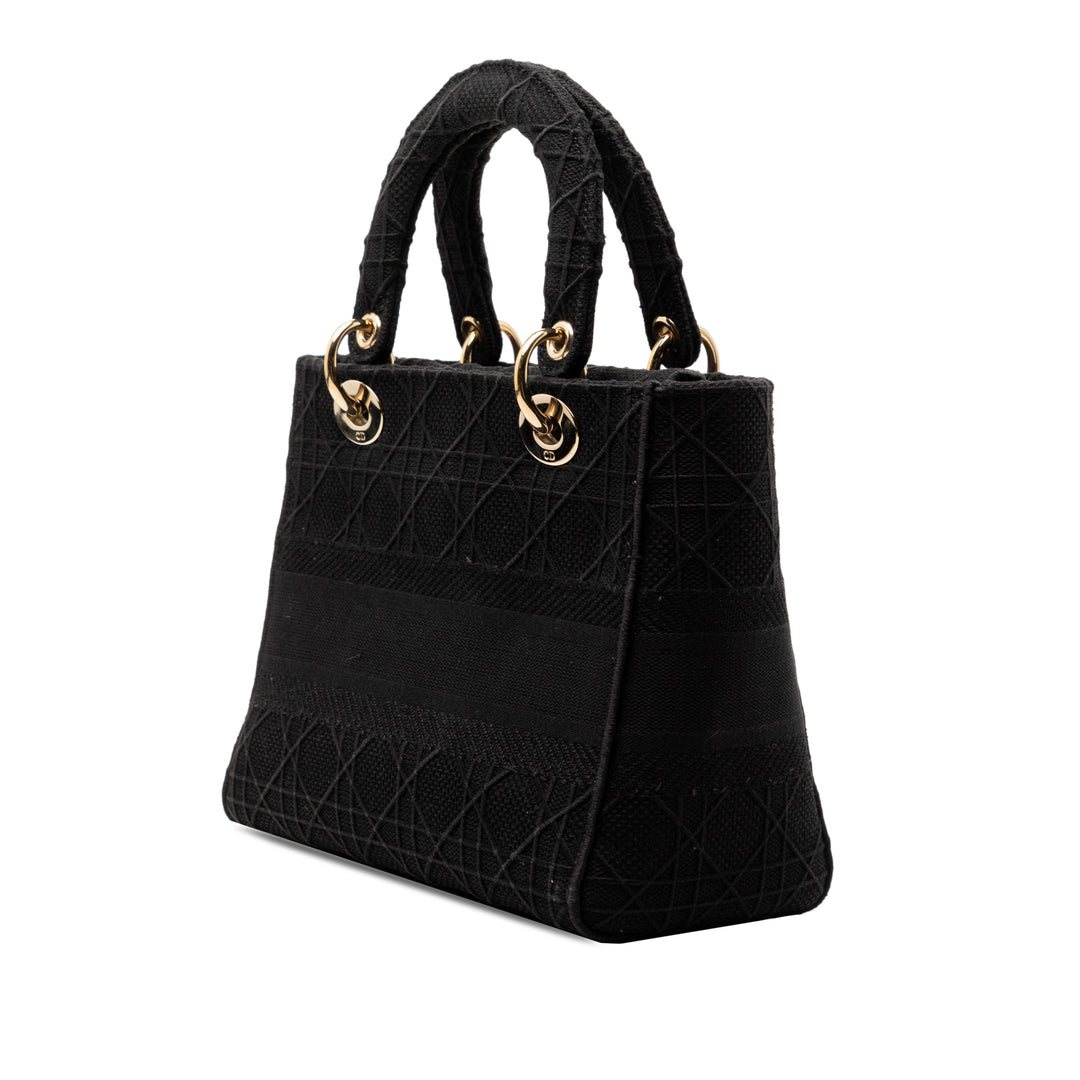 Dior Medium Toile Cannage Lady D Lite