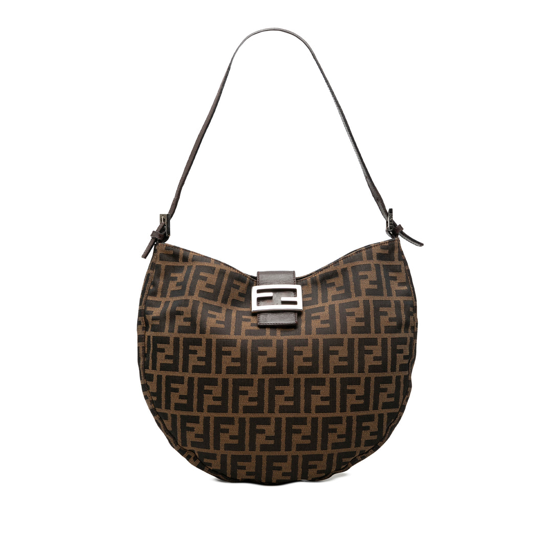 Fendi Zucca Toile Croissant Hobo