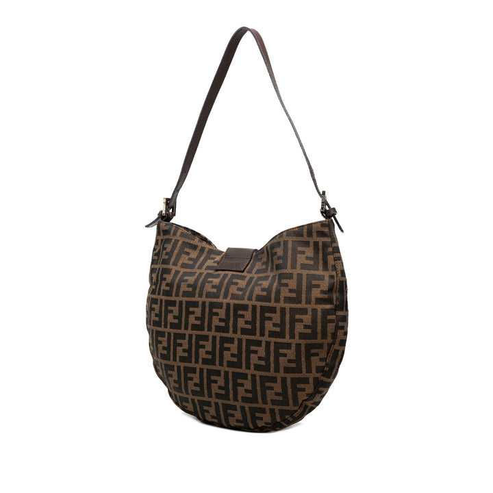 Fendi Zucca Toile Croissant Hobo