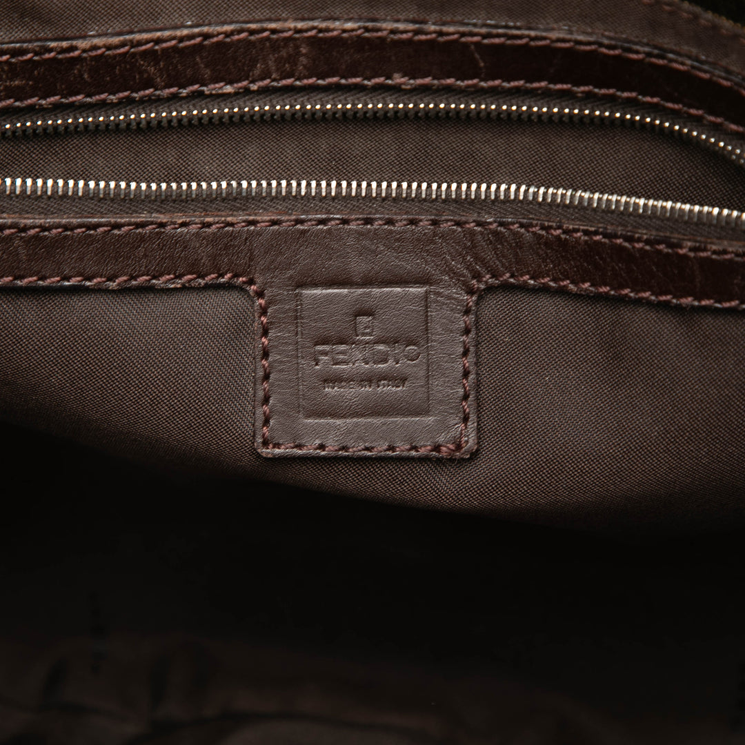 Fendi Zucca Toile Croissant Hobo