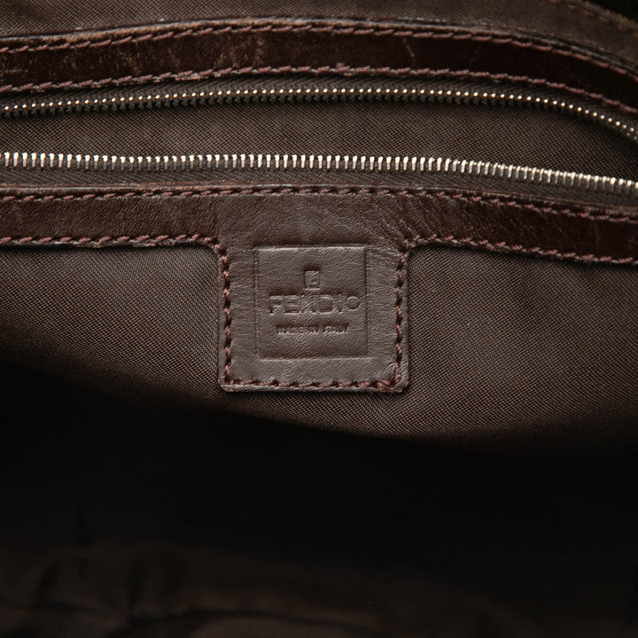 Fendi Zucca Toile Croissant Hobo