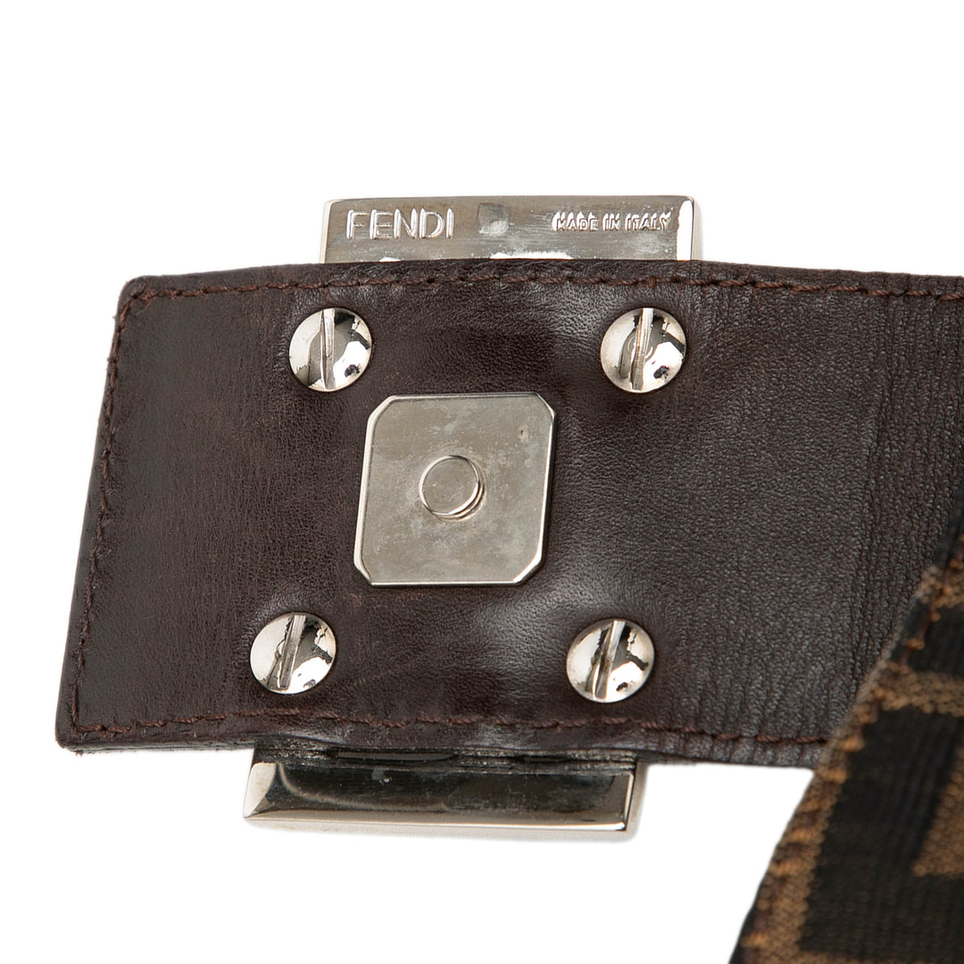 Fendi Zucca Toile Croissant Hobo