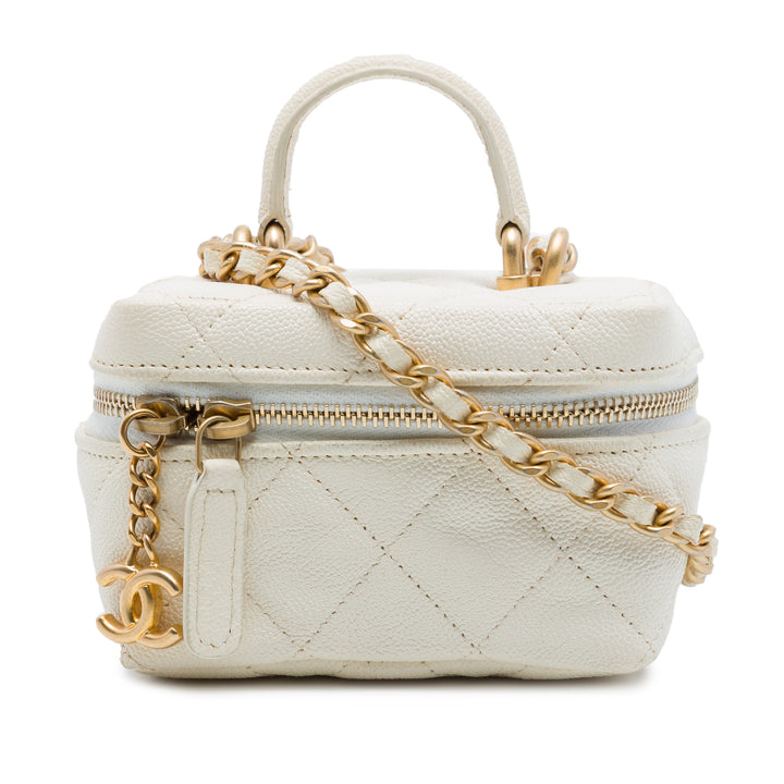 Chanel Chaîne Zippé Vanity Mini Cuir caviar