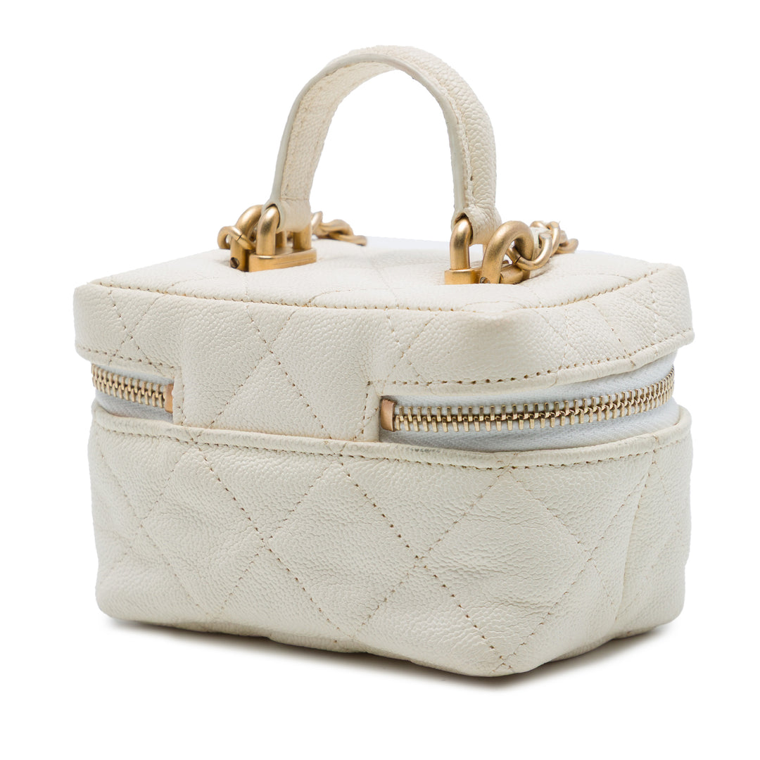 Chanel Chaîne Zippé Vanity Mini Cuir caviar