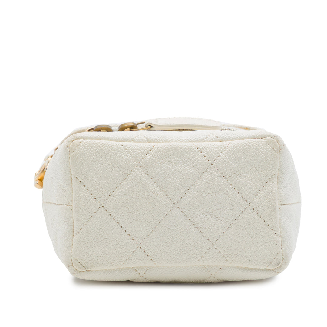 Chanel Chaîne Zippé Vanity Mini Cuir caviar