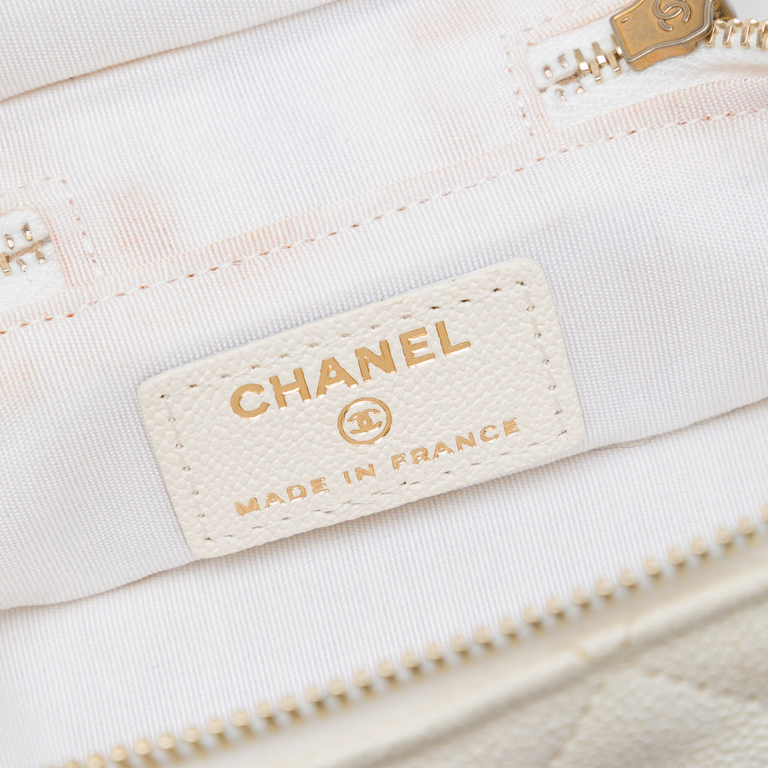 Chanel Chaîne Zippé Vanity Mini Cuir caviar