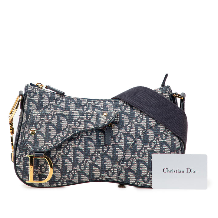 Dior Diorissimo Trotter Double Saddle Sac Bleu – vue 12 – GABY PARIS