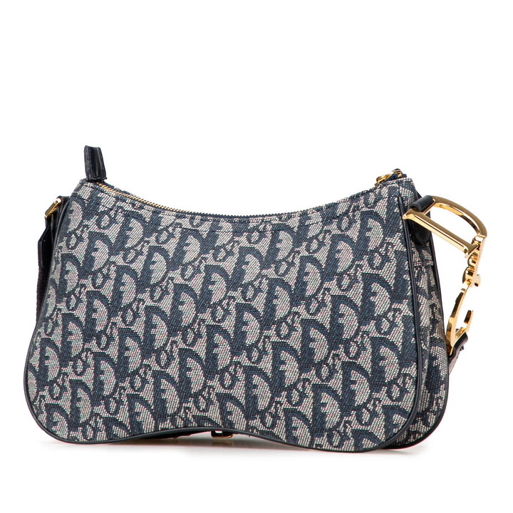 Dior Diorissimo Trotter Double Saddle Sac Bleu – vue 2 – GABY PARIS